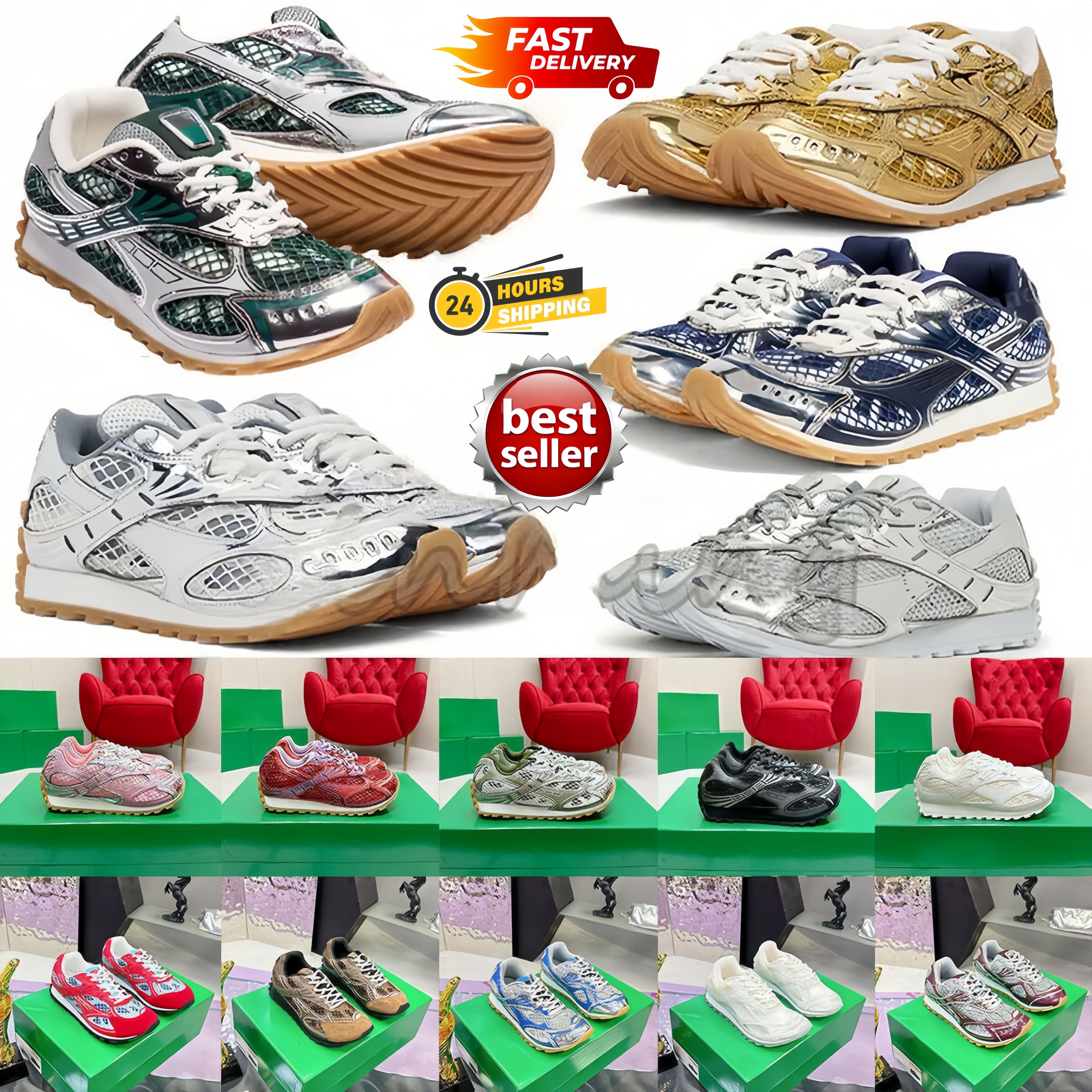 High Quality Designer Orbit Running Shoe Sneaker Mae Womens Luxury Trainers Leather Mesh Nylon Fabric Sneakers Shoes