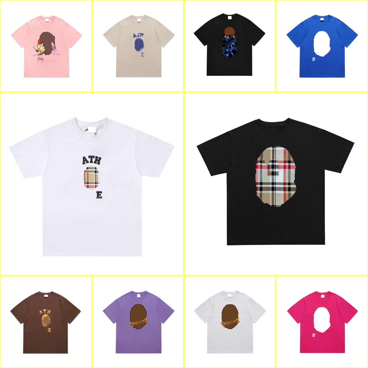 Men's Designer T Shirt Cotton High Street Trendy T-shirt Graffiti Fashion Men Women t shirt Hip Hop Clothes Summer Casual Short Sleeves Tee Loose Sweatshirt