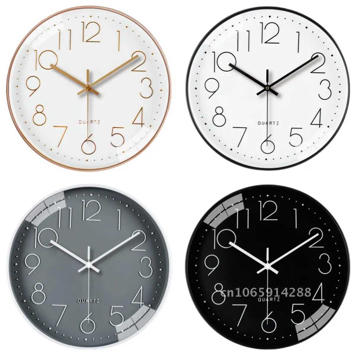 12-Inch 3D Digital Wall Clock Minimalist round Shape Home Bedroom Living Room Decor Battery Operated High Sense Display Clock D260318