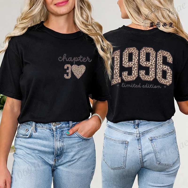 1986 Retro Birthday Womens T-Shirts Leopard 40th Birthday Gifts for Women Mom Fourtieth T-Shirtsshort Sleeve Tops TeesT260317