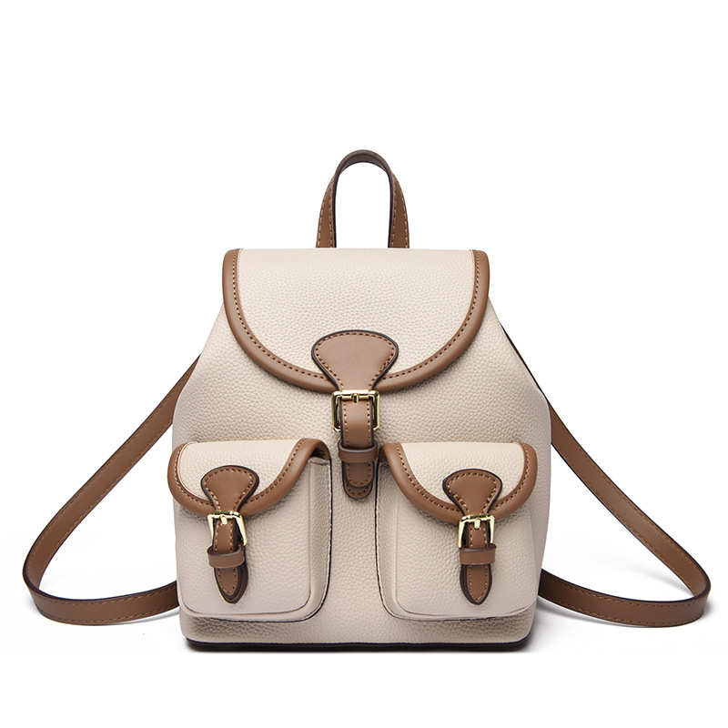 Travel backpack chain with high-end feel lightweight women's bag vintage flower light luxury backpack small backpack
