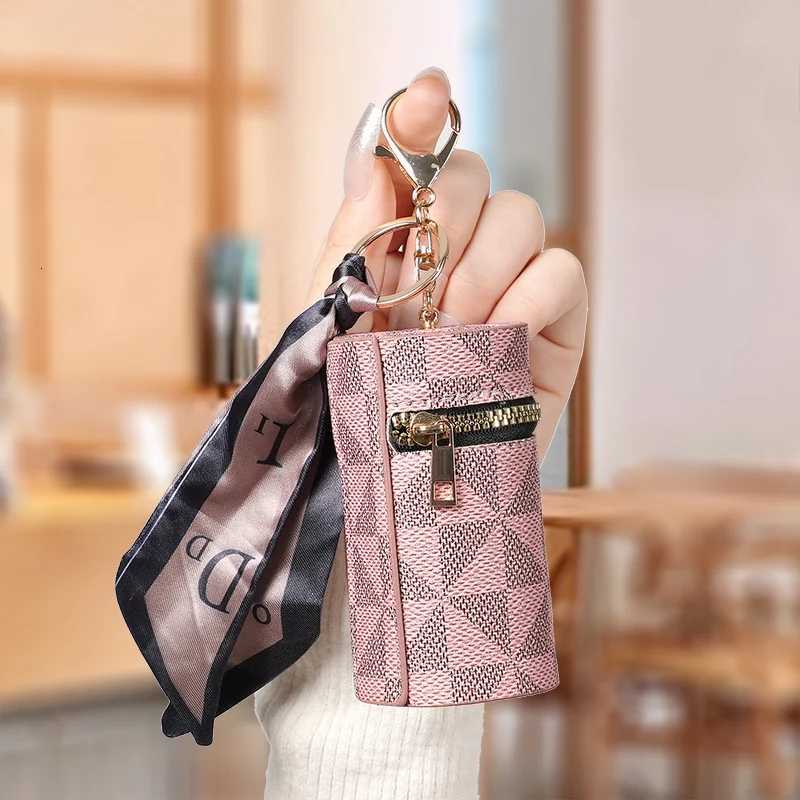 Europe and the United States plaid coin purse 2024 new compact bag pendant headset pocket red envelope mini keychain bag H260318 - view 4