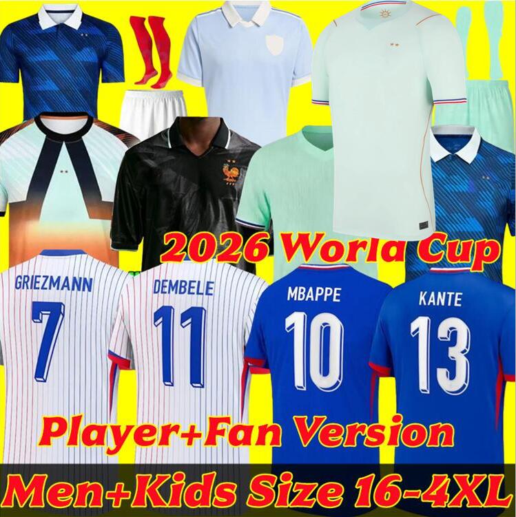 french 120TH soccer jersey 26 27 MBAPPEE THAUVIN BARCOLA OLISE EKITIKE 2026 KANTE DEMBELE Maillots de football shirt equipement de foot Men kids kit enfants 99