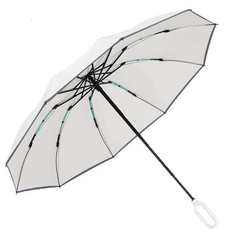 20Bones Windproof Manual Folding Umbrella with Loop Buckle UPF50Mens and Womens Portable Compact Sunshade Umbrella H260318 - view 3