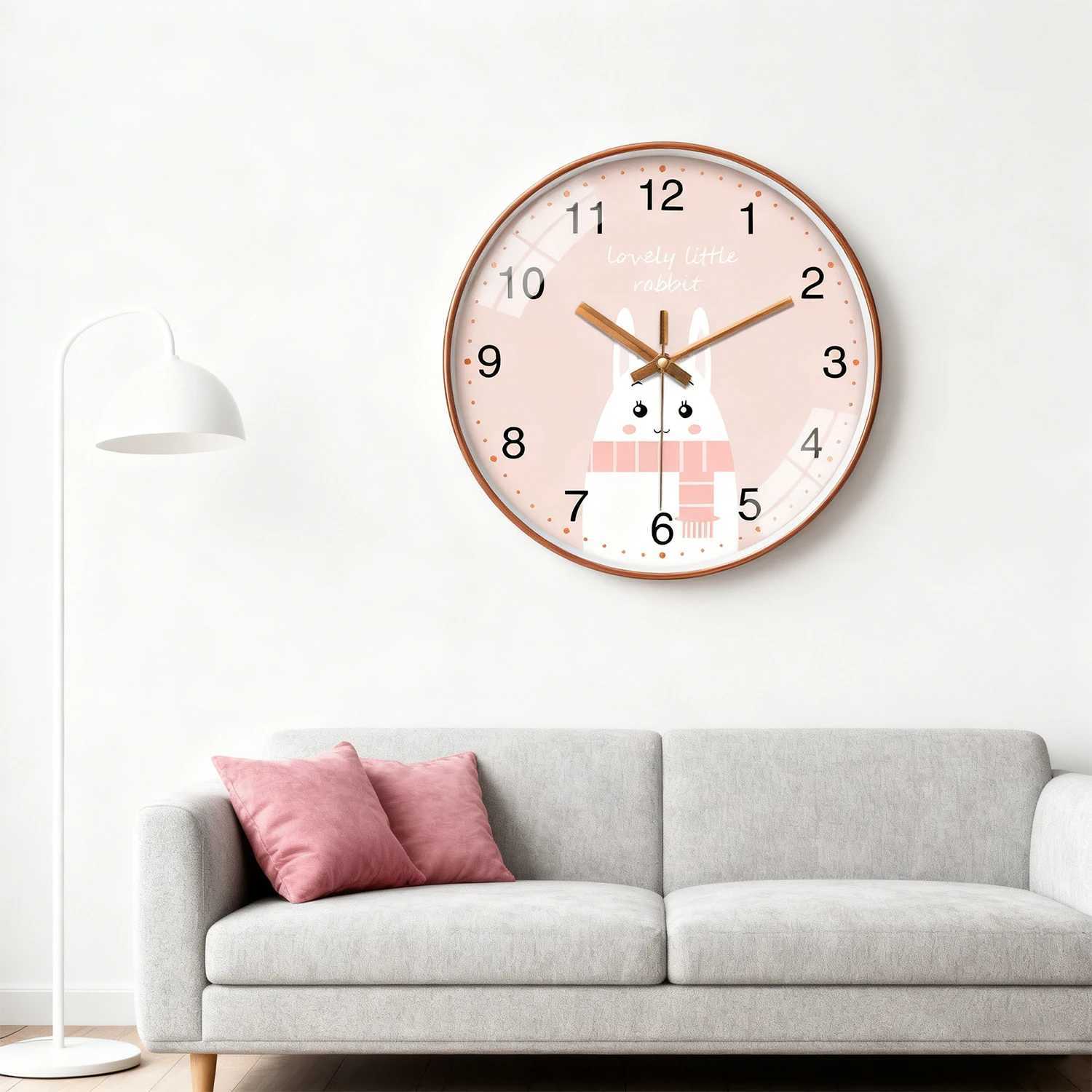 Cartoon Wall Clock Cute Animal Design Silent Quartz Movement Childrens Study Rooms Bedroom Interior Decoration 8 10 12 Inch D260318