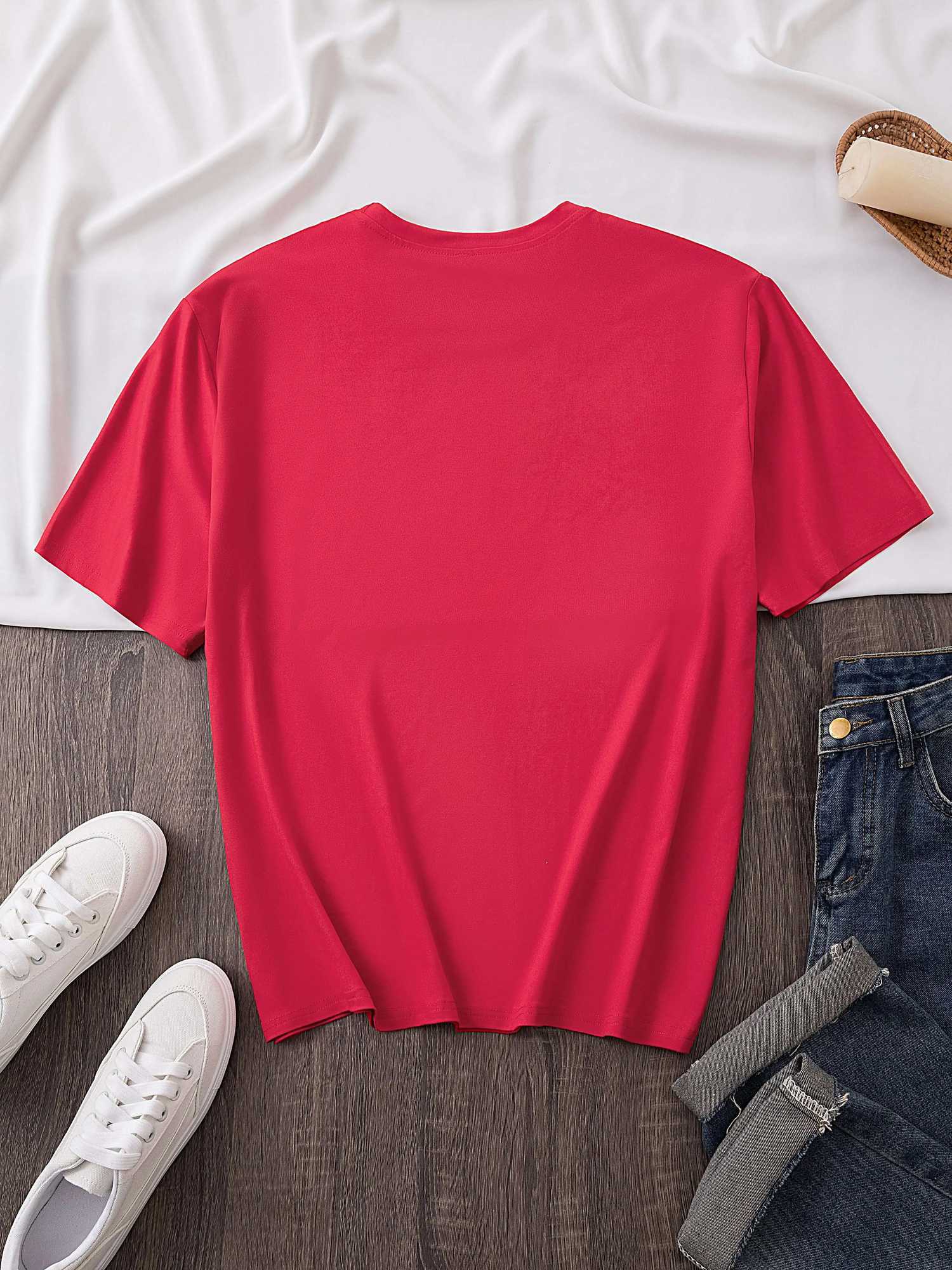 WomenS Casual Crew Neck T-Shirt Fashion Tee with Its A Tea Shirt Alphabet Cartoon Teacup Pattern Printed Summer ClothingT260317