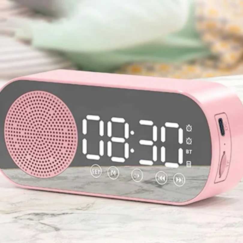 Wireless Bluetooth Speaker Multi-functional Loud Subwoofer Clock Mini AI Smart Alarm Clock Speaker Newest Fashion Clock D260318