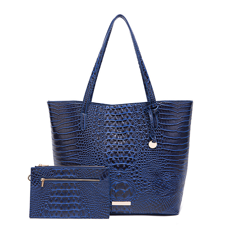 New European and American Cross-Border Amazon Independent Station Handheld Tote Bag Mother-Daughter Retro Women's Bag Multi-Color Brahmin Crocodi