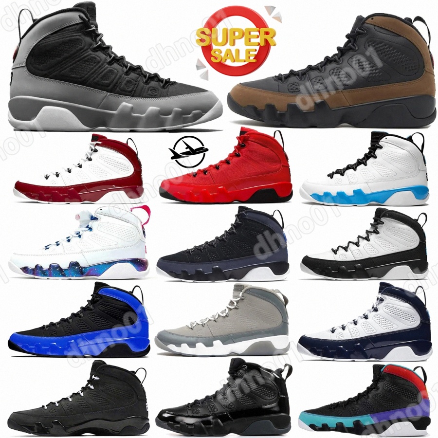 basketball shoes men shoe sneaker high 9 9s black brow White Blue Grey Red bred patent Purple size 40-47 q1gt#