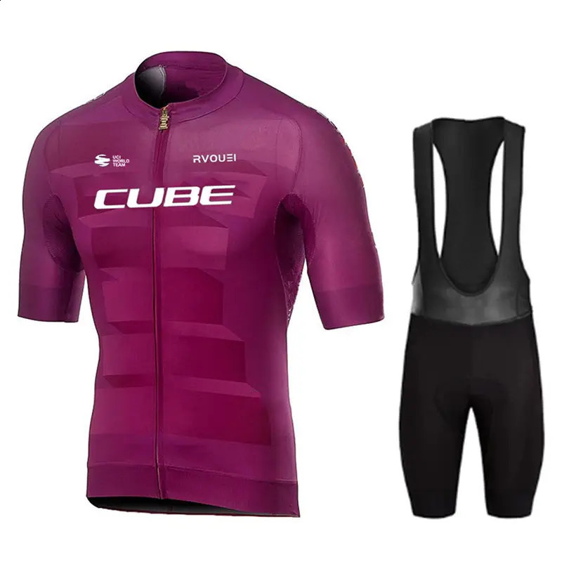 Rvouei Cube Cycling Jersey Set Bicycle Clothing Summer Short Sleeve Shirt Bike Gel Pad Bib Shorts Sports Maillot Ropa Ciclismo 260317 - view 5