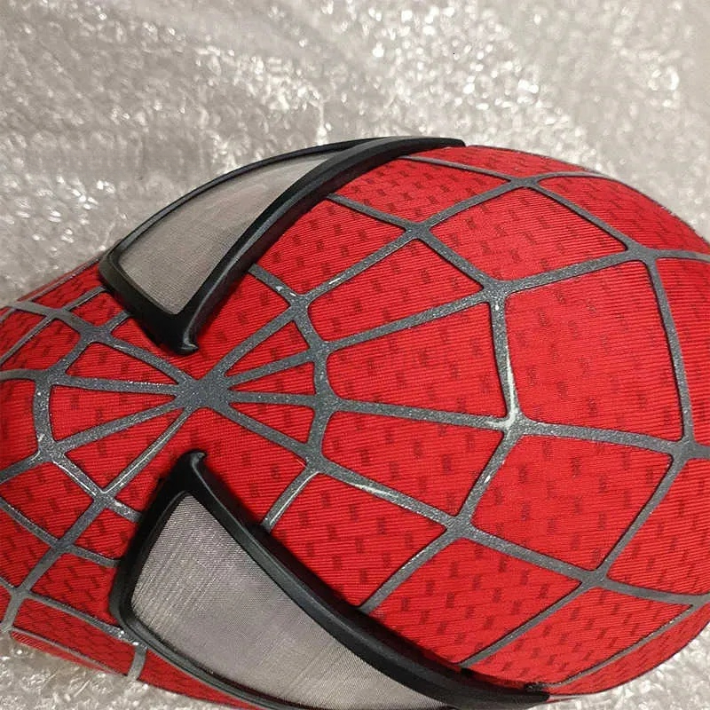 Disney Spiderman Marvel 1/1 3D Spider-Man Tobey Mask Halloween Cosplay Faceshell Detachable Lenses Costumes Superhero Collection Models