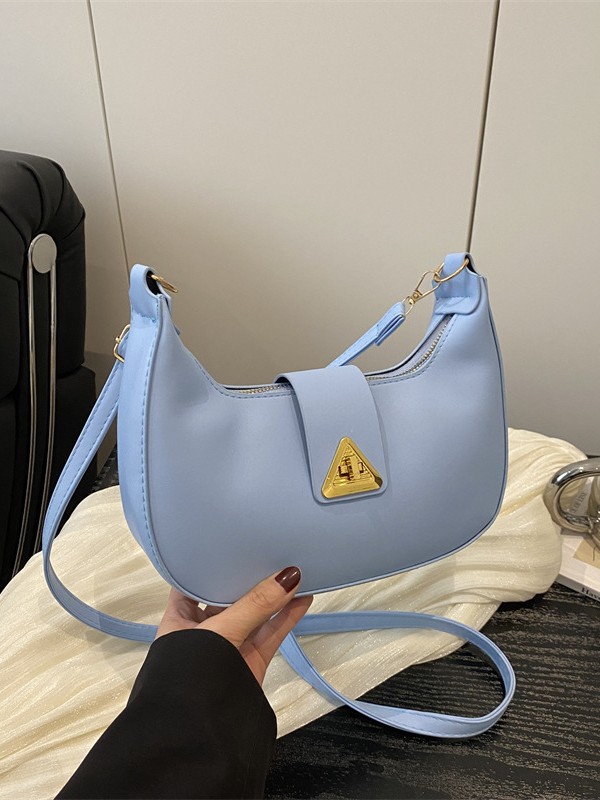 2026 simple casual popular single shoulder French retro design lid style single shoulder crossbody armpit small square bag free shipping