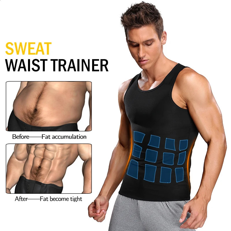 Slimming Sauna Sweat Vest for Men Heat Trapping Pullover Sweat Enhancing Vest Workout Body Shaper Reduce Weight Tank Tops 260317