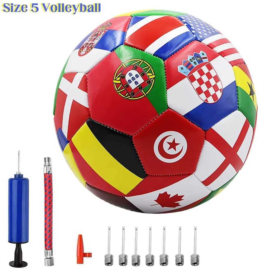 Size 5 Official Soccer Ball National Flag Design PVC Thickened Training Football Wear Resistant Outdoor Game Match Ball M260318