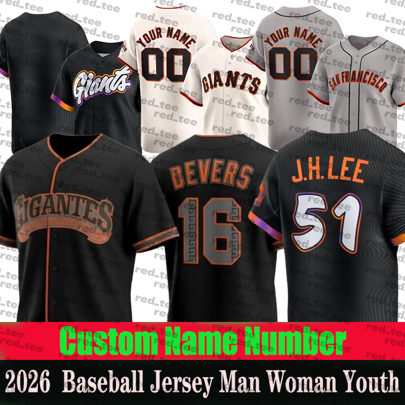 #51 Jung Hoo Lee Baseball Jersey San Franciscocity sf giant jersey Buster Posey Mike Yastrzemski Brandon Belt Michael Conforto Luis Matos jerseys