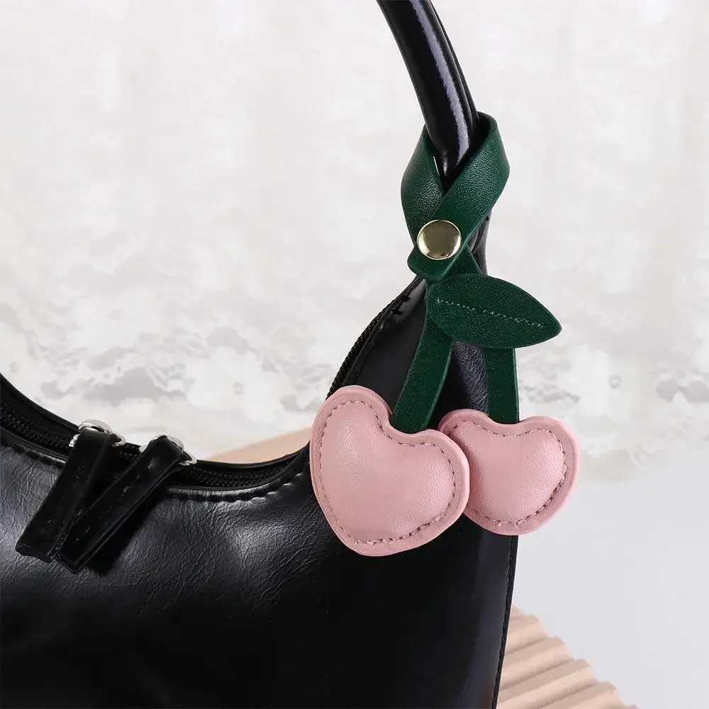 Peach Heart Cherry Key Chain Bag Pendant Decoration Keychain for Women DIY Craft Accessories Car Keyring H260318 - view 5