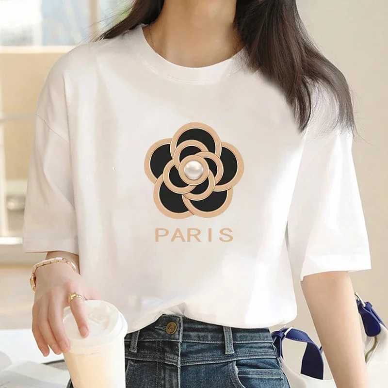 Women Luxury Brand Paris Graphic Print Casual Short Sleeve T-Shirt For Spring Summer basics O-collar Womens ClothingT260317