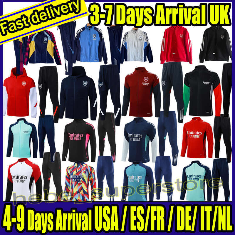 25/26 PEPE SAKA Arsenal Sportswear Half Zipper Football Set 25 26 Arsenic Training Suit ODEGARD THOMAS TIERNEY Transport Men's Sportswear Arsen