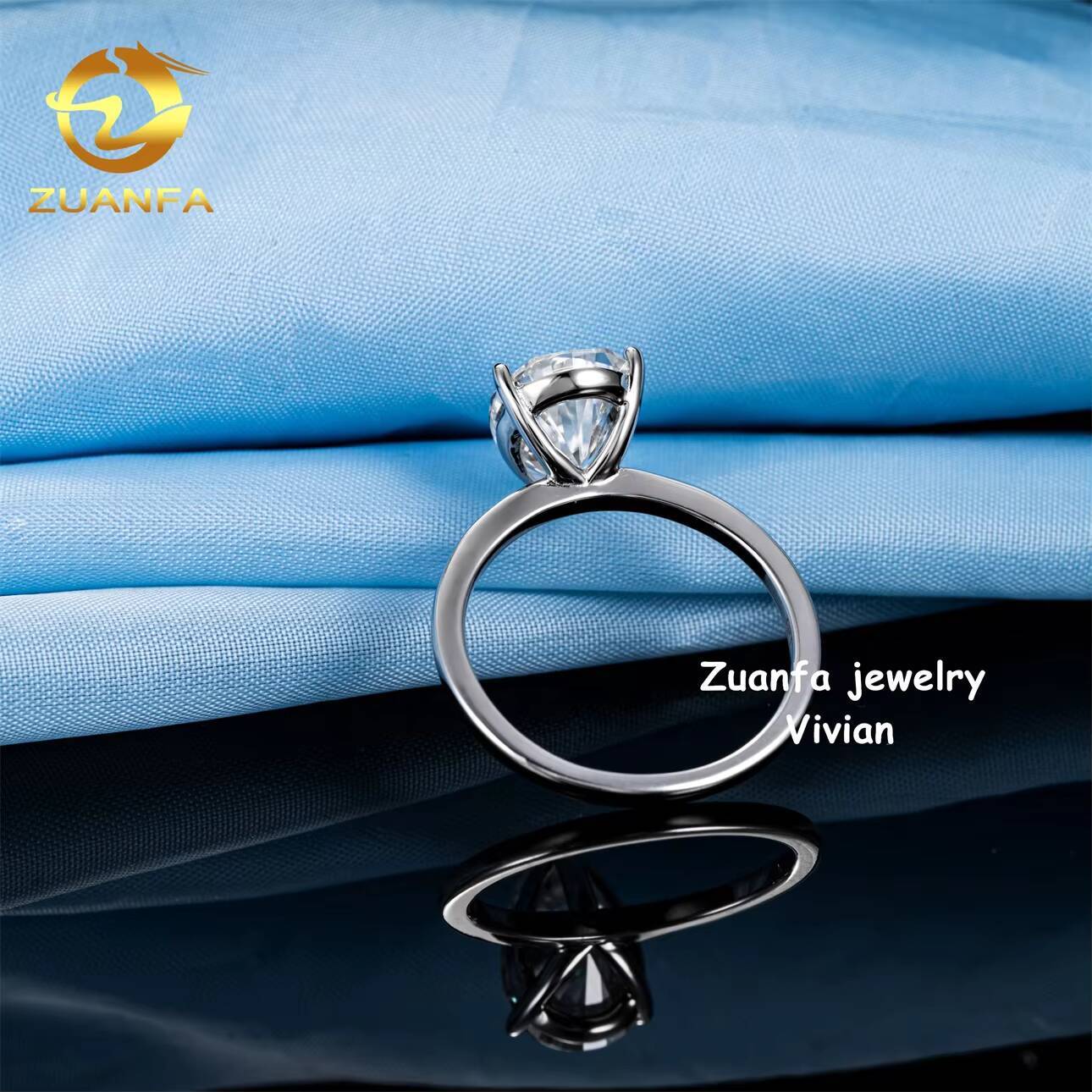 Buss Down Silver 925 D Color VVS Moissanite Diamond Fashion Pass Diamond Tester GRA Certification Luxury Women Wedding Rings