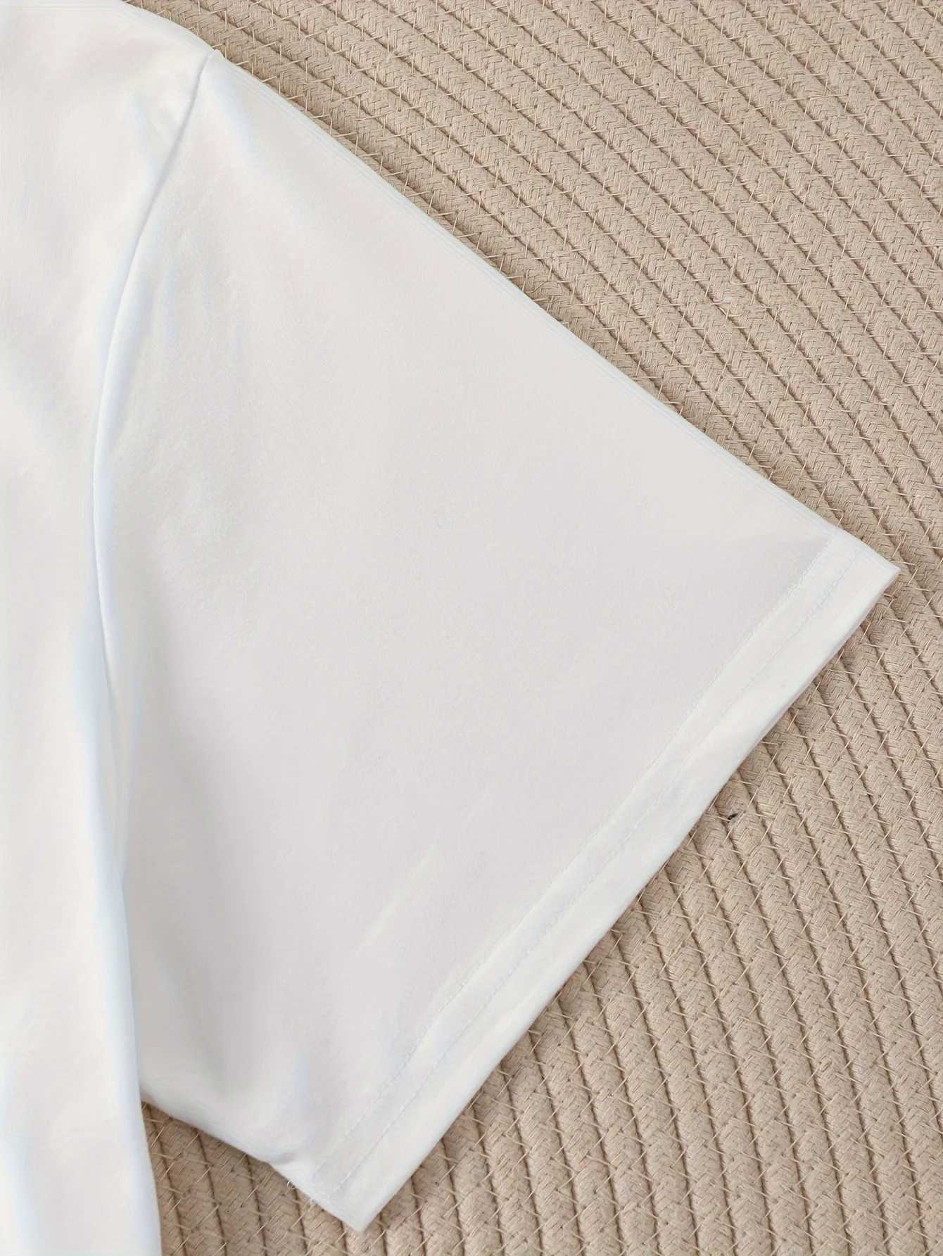 Womens Short Sleeve T-shirt nazywam si AGNIESZKA Polish Letter Print Crew Neck Casual Daily Top For Summer SpringT260317