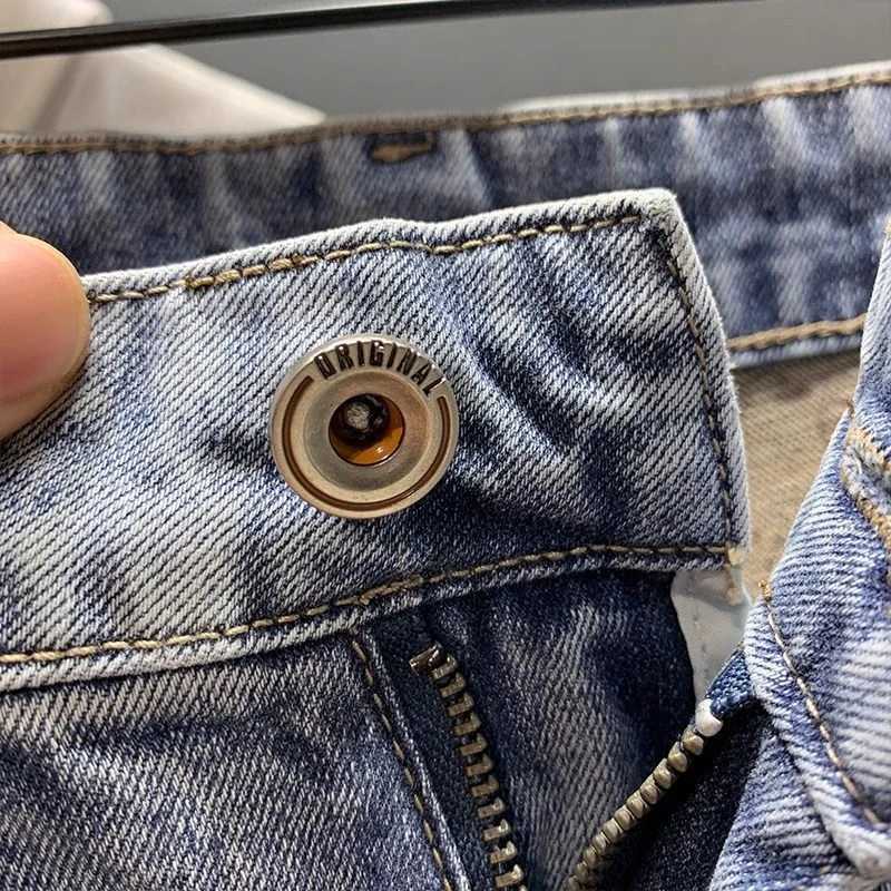 2026 Retro Mens Denim Shorts Summer Distressed Ripped Jeans Casual Lightweight Stretch Shorts Fashion Five Point Pants M260318