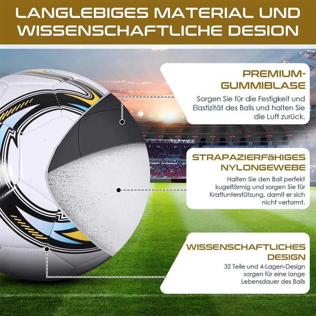 World Football Soccer Balls Official Size5 Machine Sewing PVC Seamless Wearproof Anti-slip Outdoor Match Game Football Training a02 M260318