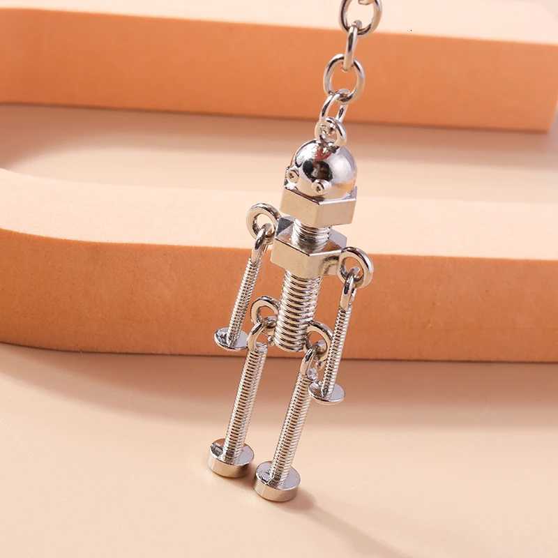 Cyberpunk Alloy Screw Robot Keychain Souvenir Gifts for Women Men Handbag Car Key Pendants Key Chains DIY Accessories H260318 - view 6