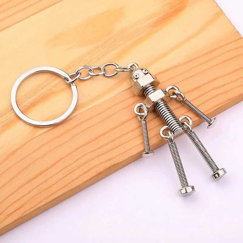 Men Children Accessory Cute Metal Robot Keychain Cool Screw Keychain Mini Tool Key Chains House H260318 - view 5