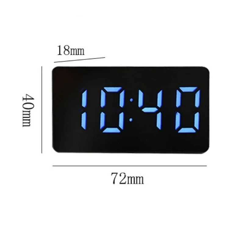 Mirror Table Clock Multifunctional Digital Alarm Snooze Display Time Night LED Light Desk Desktop Home Decor Gifts for Children D260318