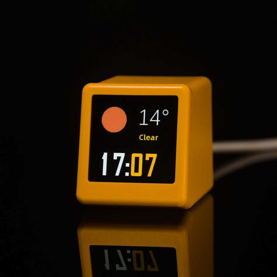 GeekMagic Ultra Smart WiFi Weather Station Bed Clock with Photo Album Gif Animation Desktop Decoration D260318