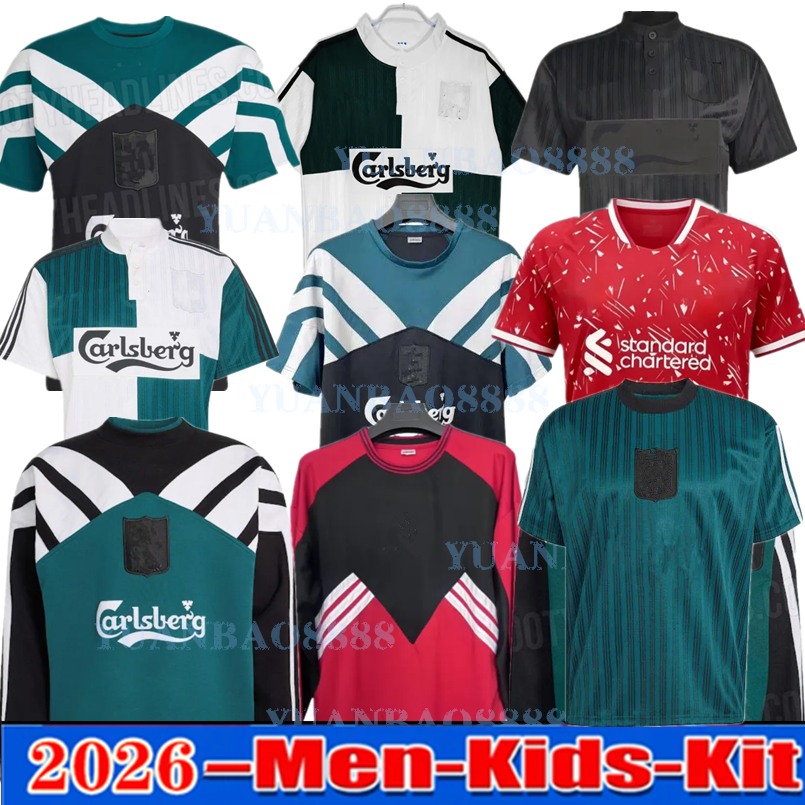3xl 4xl lIVeRpOOL jersey 26 27 special edition lFc blackout Bringback 95 96 soccer jersey 93 95 home away 3rd adult kids kit long sleeves football shirt