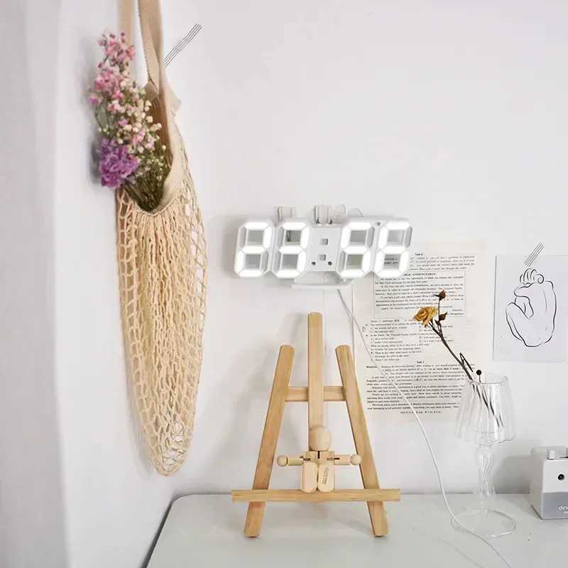 Digital Wall Clock Desk Watches Electronic Alarm Modern Home Decoration for Bedroom Decor Interior Led Table Clocks Living Room D260318