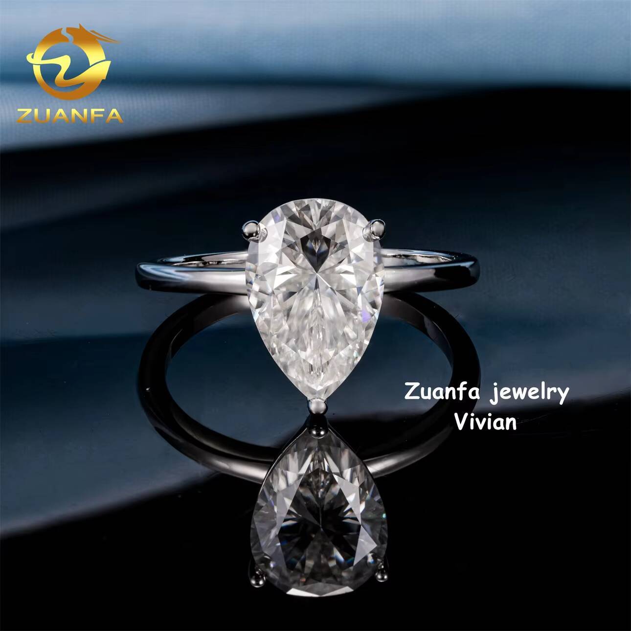 Buss Down Silver 925 D Color VVS Moissanite Diamond Fashion Pass Diamond Tester GRA Certification Luxury Women Wedding Rings