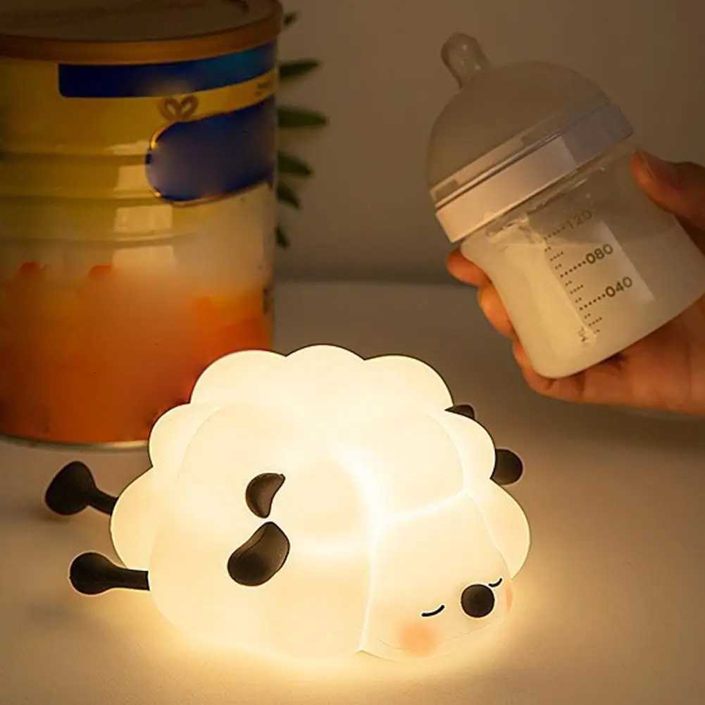 Soft Squishy Animal Silicone Night Light USB Rechargeable Touch Sensor Dimmable Timing Function Sheep/Rabbit/Panda Design H260318