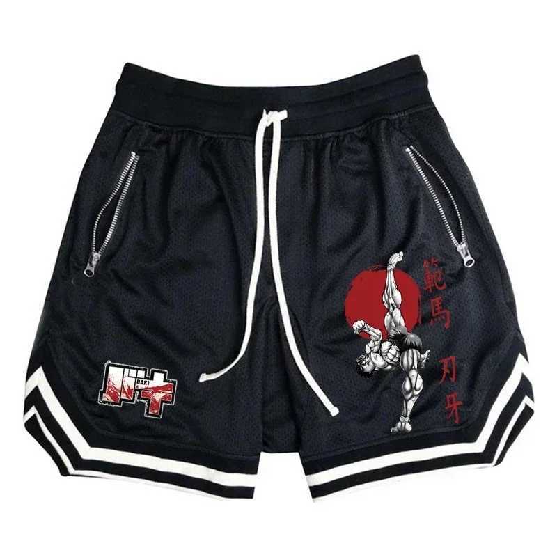 Hanma Baki Anime Shorts Men Women Quick Dry Mesh Gym Shorts Breathable to Fitness Joggers Summer Basketball Sports Scanties Male M260318