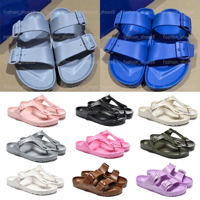 Designer Big Buckle Clog Sandals For Women Men Summer Beach Slides EVA Comfort Clogs Slippers Cork Flat Mules Flip Flops Double Buckle Casual Shoes Size 36-46