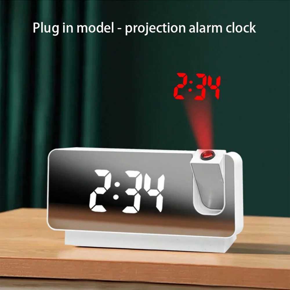 Multi-function Projection Electronic Clock Luminous Silent Alarm Clock Student Bedside Table Clock Home Desktop Decoration D260318