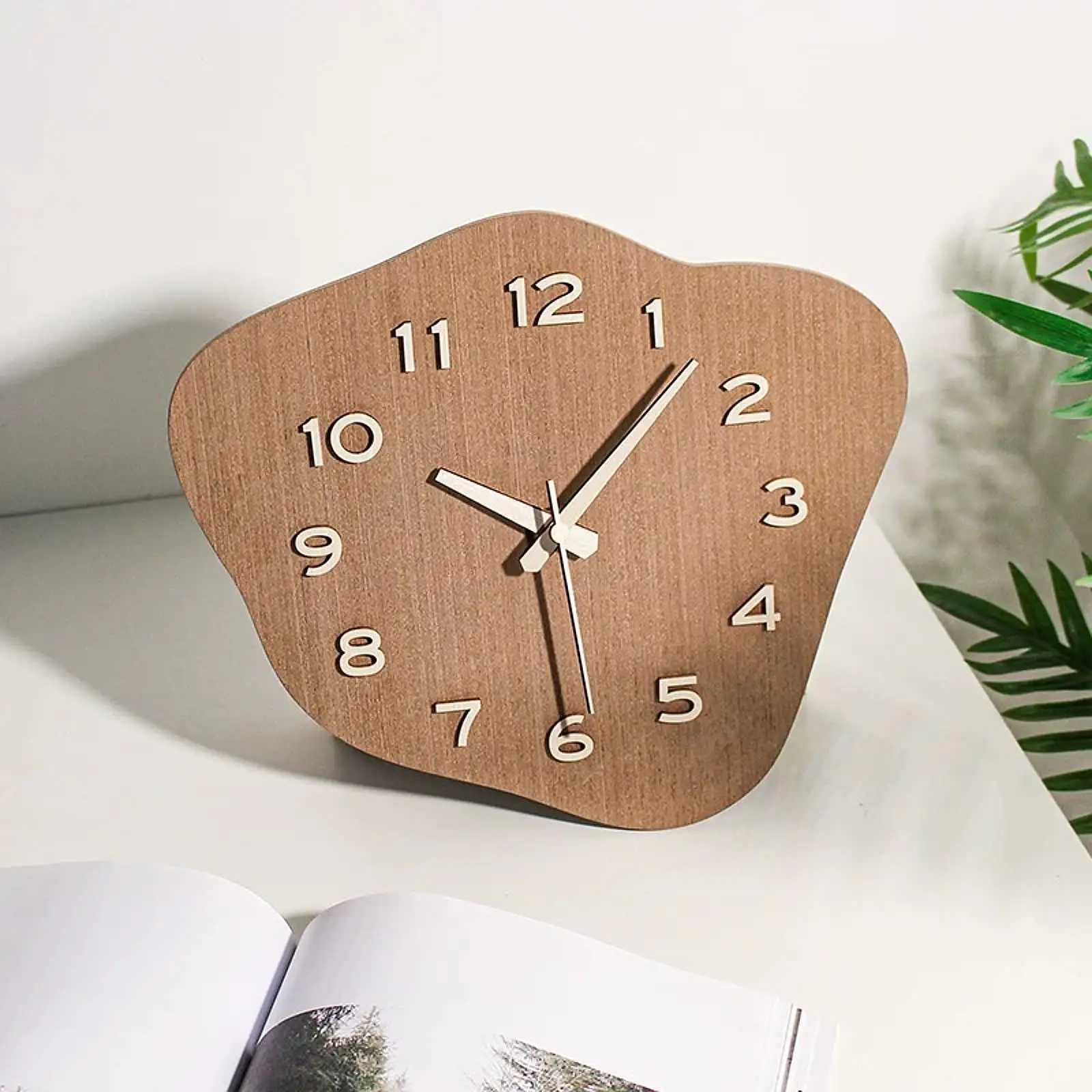 Wall Clock Minimalist Design Creative Home Decoration Silent Irregular Clock for Home Cafe Farmhouse Kitchen Bedroom Living Room D260318