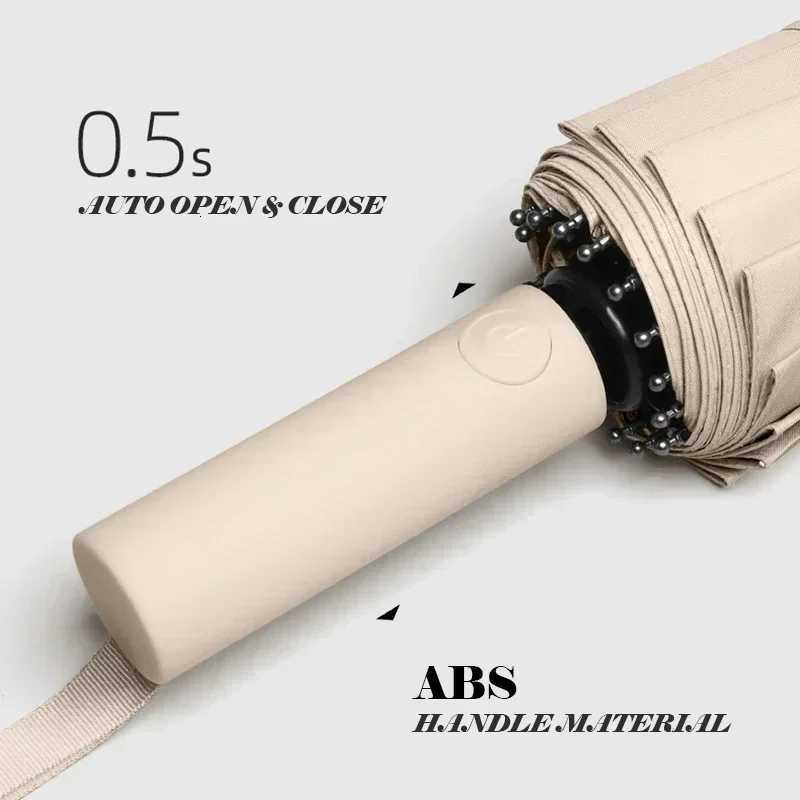 Windproof Compact Umbrellas Automatic Fold Business Luxury Sun Rain Umbrella Travel 16K Double Bones Large Umbrella H260318 - view 5