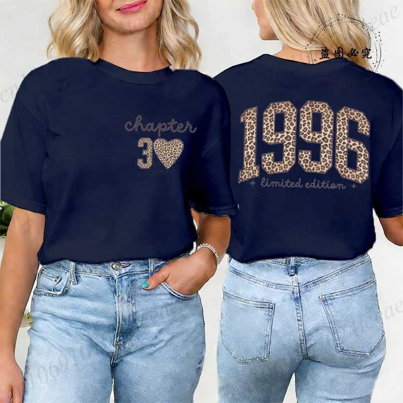 1986 Retro Birthday Womens T-Shirts Leopard 40th Birthday Gifts for Women Mom Fourtieth T-Shirtsshort Sleeve Tops TeesT260317