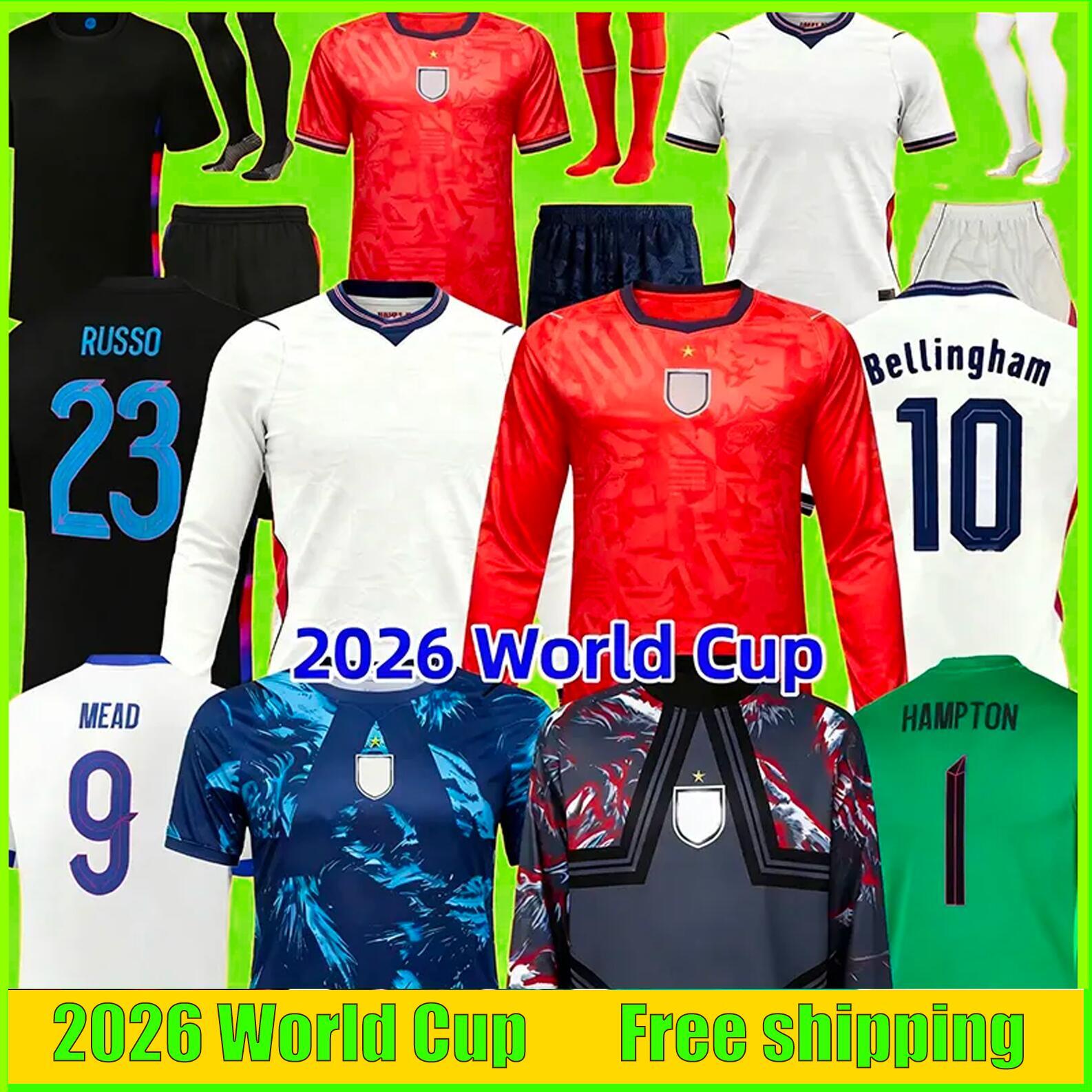 England 2026 World Cup Jersey Football Shirt 26 27 KANE 10 BELLINGHAM 10 MAINOO 37 RICE 41 FODEN 11 PALMER 24 SAKA 7 B.SILVA 20 Spring Sale Free Shipping Kids Kit