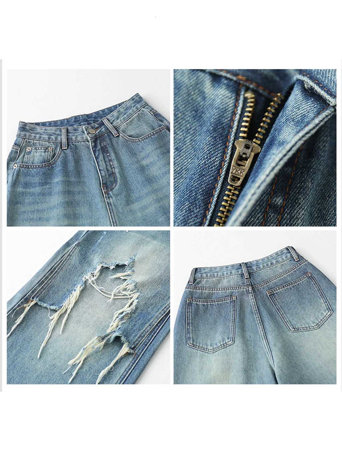 CHIC VEN Women Jeans Fashion Casual Loose High Waisted Wide Leg Denim Pants Streetwear Female Trousers Spring Autumn New 2025T260317