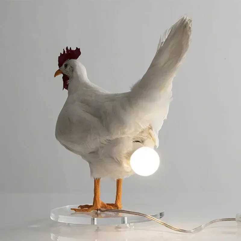 Decorative Night Lights Simulated Animal Funny Easter Home Decor Party Carnival Chicken Lamp Chick Night Light Ornaments H260318