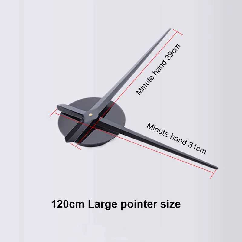 Soundless 90 To 120cm Large-sized 3D Number Poster Home Decoration DIY Wall Clock For Living Room Bedroom Study Hotel Big Decor D260318