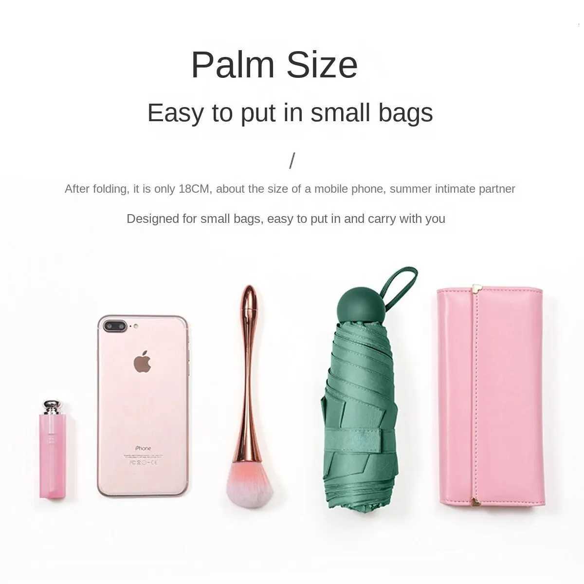 Capsule Umbrella Small and Portable Solid Color Sunshade for Women and Rain Dual Use Protection H260318 - view 3
