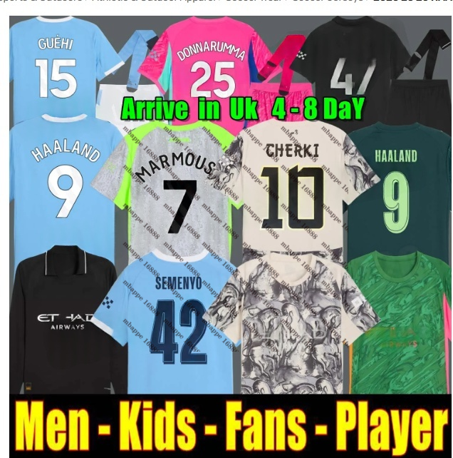 2026 27 HAALAND Man CityS Soccer Jerseys 25 26 Player Fans GREALISH FODEN STERLING Football Shirt DE BRUYNE GESUS BERNARDO MAHREZ Maillot Foot Men Kids Kits