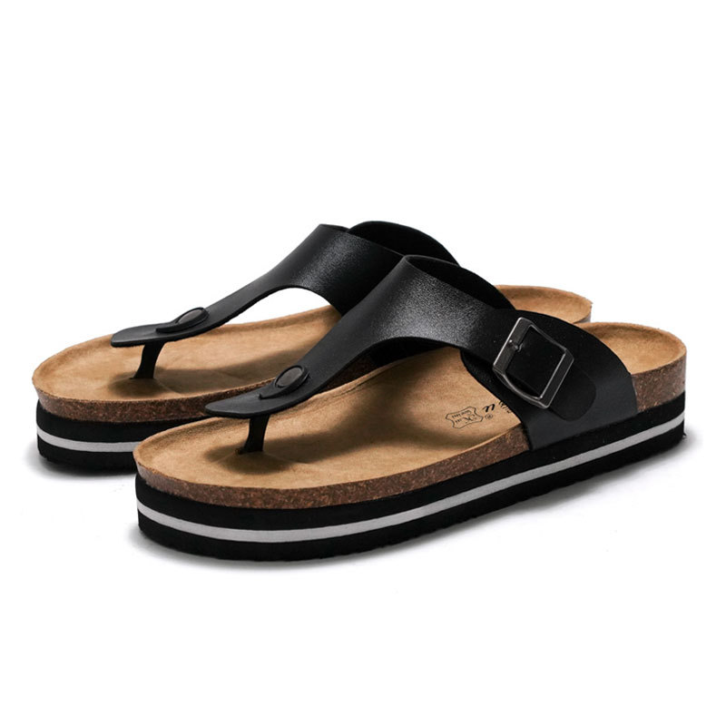 RUIZUSTOCK 2026 Summer New Women Casual Cork Designer Flip Flops Platform Thong Sandals Lightweight Non-Slip Beach Slides