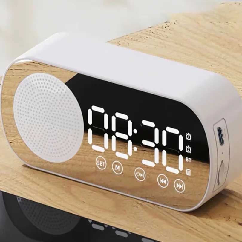 Wireless Bluetooth Speaker Multi-functional Loud Subwoofer Clock Mini AI Smart Alarm Clock Speaker Newest Fashion Clock D260318