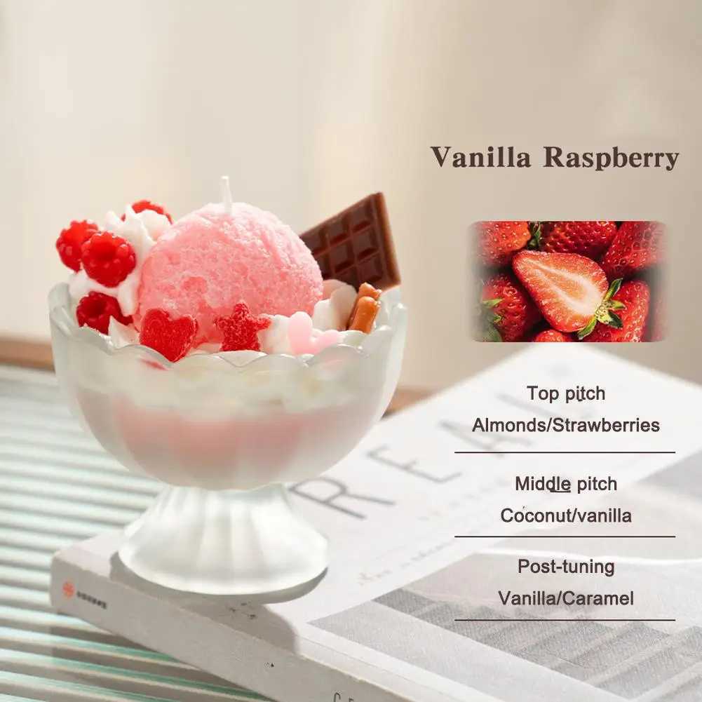 Ice Cream Scented Candle Decorative Scented Candle Nice-looking Bright Color Romatherapy Candles Home Decoration D260318