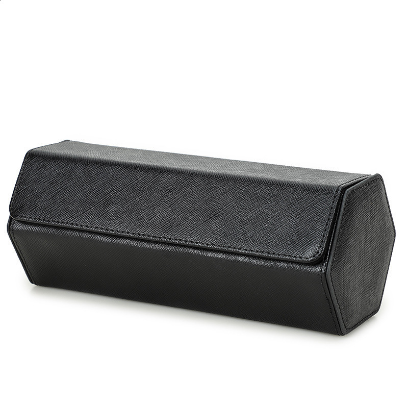 3-Slot Hexago Watch Roll Travel Case Portable Vintage Leather Watch Display Case Storage Box Watch Organizers Men Christmas Gift 240613